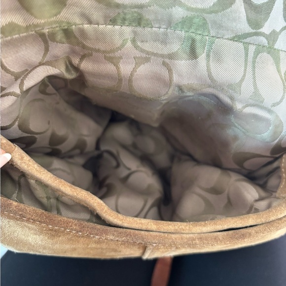 Coach VINTAGE Y2K SoHo D05Q-9482 Tan Suede Hobo Bag w Adjust Leather Strap VGUC - Picture 13 of 15